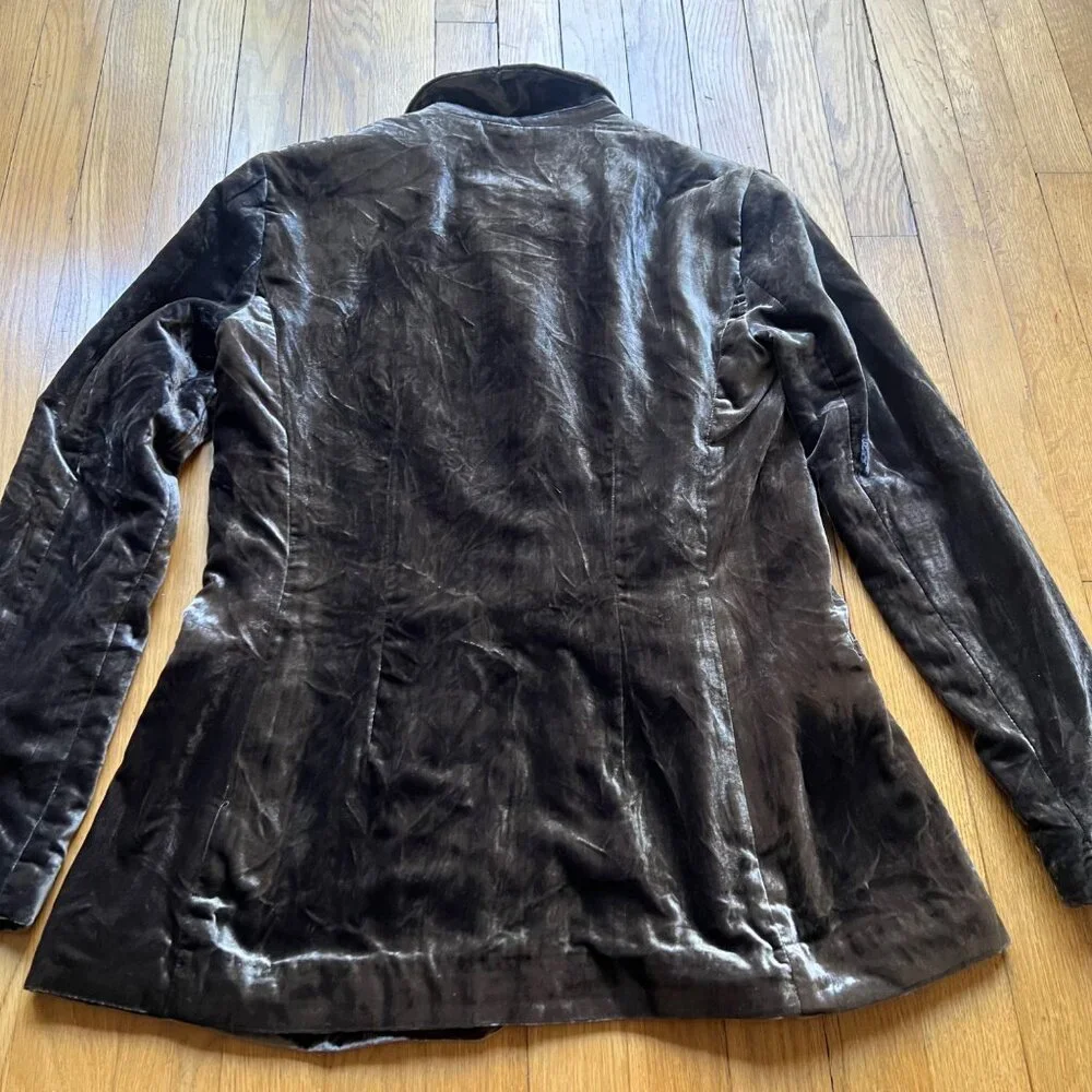 Anthropologie Dark Brown Velvet Blazer - Picture 15 of 16